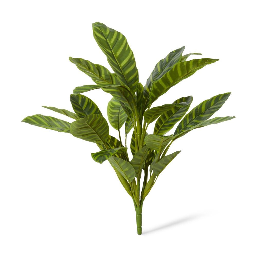 2PK E Style Calathea Zebrina Bush Artificial Plant Plastic Fabric 57cm