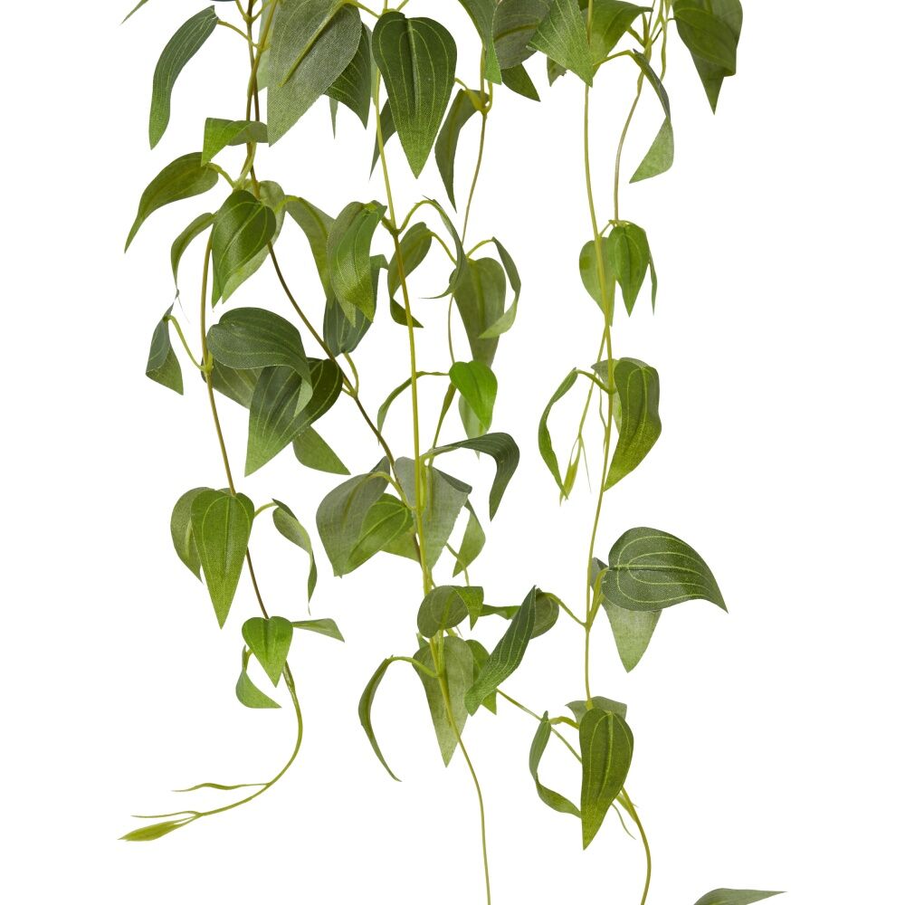 2PK E Style Clematis Hanging Vine Artificial Plant Plastic Wire Green 90cm