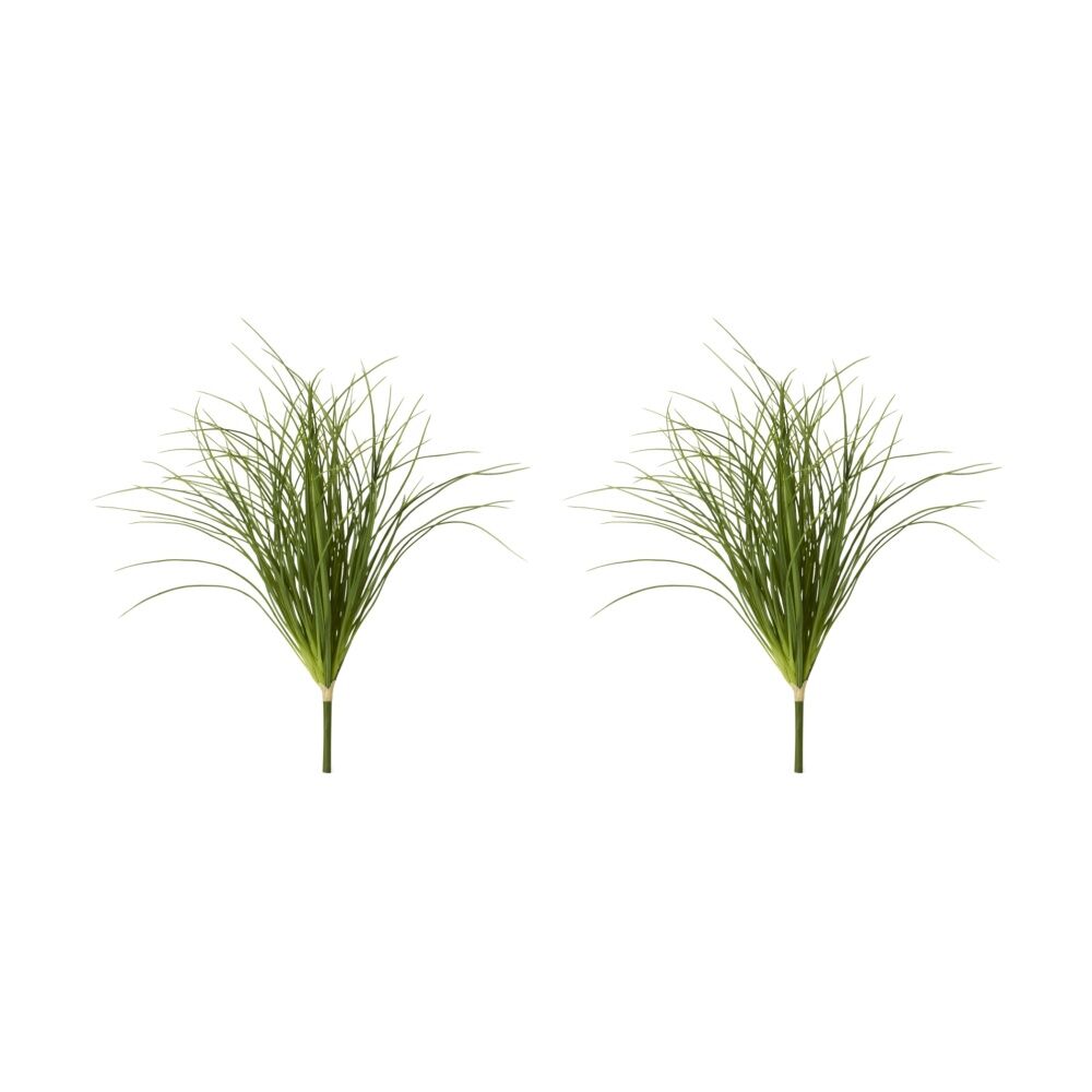 2PK E Style Grass Tussock Plant Green Lifelike Artificial Indoor 55x55x65cm