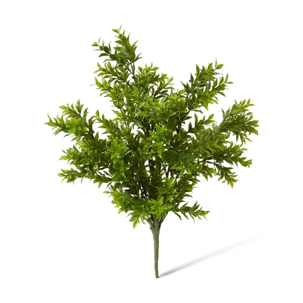 4PK E Style Tea Leaf Bush Plastic Wire Indoor Plant Decor Green 30x30x41cm