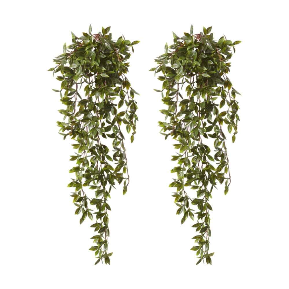 2PK E Style Radiator Hanging Plant Plastic Wire Construction Green 50x40x86cm