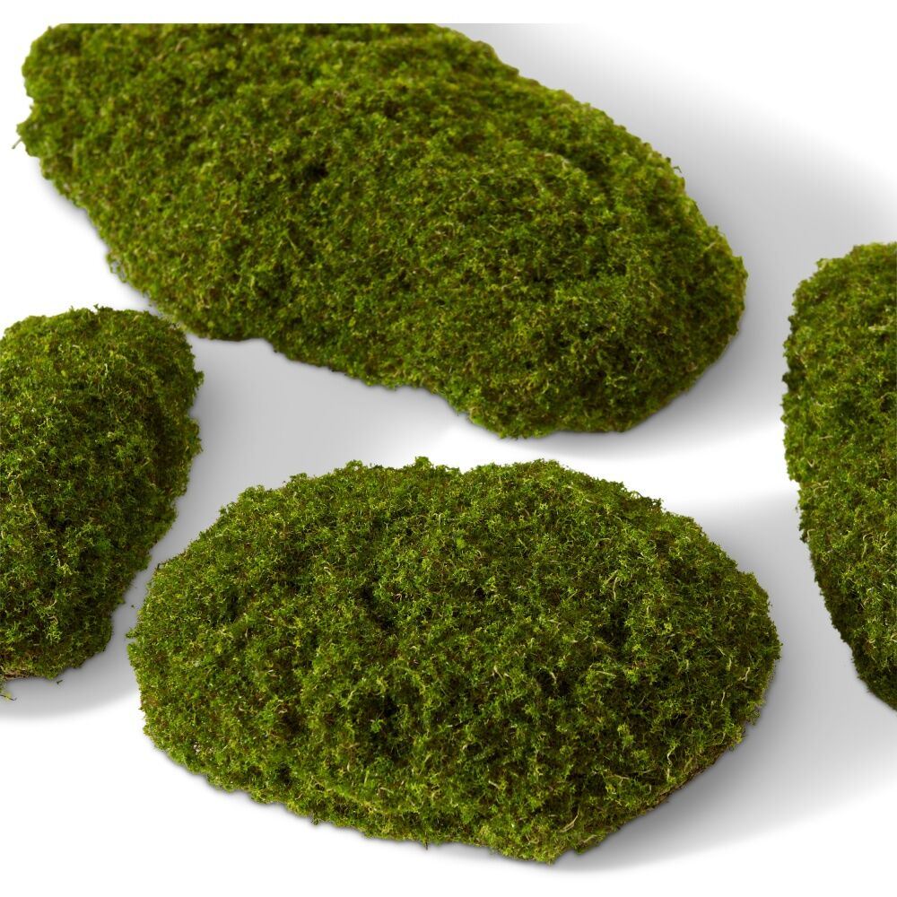 E Style Moss Pad PE Nylon Yarn Plant Decor Assorted Dark Green 20x30x33cm