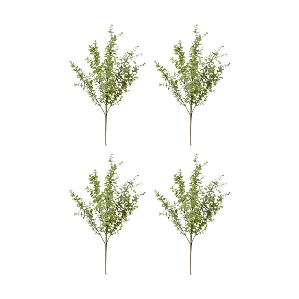 4PK E Style Eucalyptus Bush Lifelike Artificial Plant Green 30x30x56cm