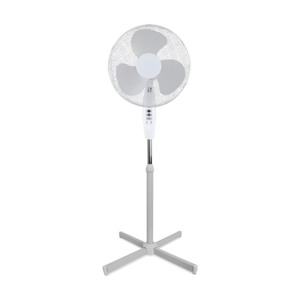 Sheffield 40cm Pedestal Fan Adjustable Height 3-Speed Oscillating White