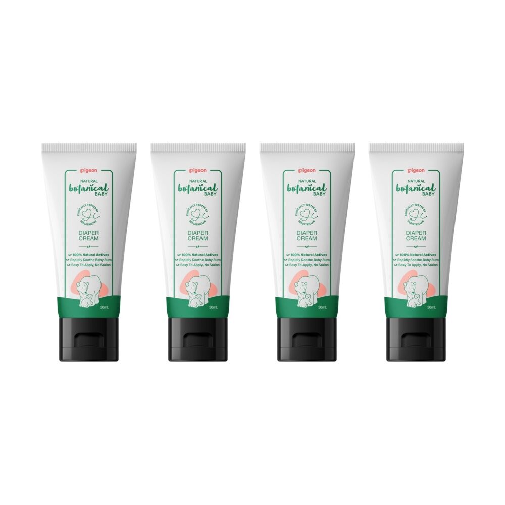 4PK Pigeon Natural Botanical Baby Diaper Nappy Rash Gentle Care Cream 50ml