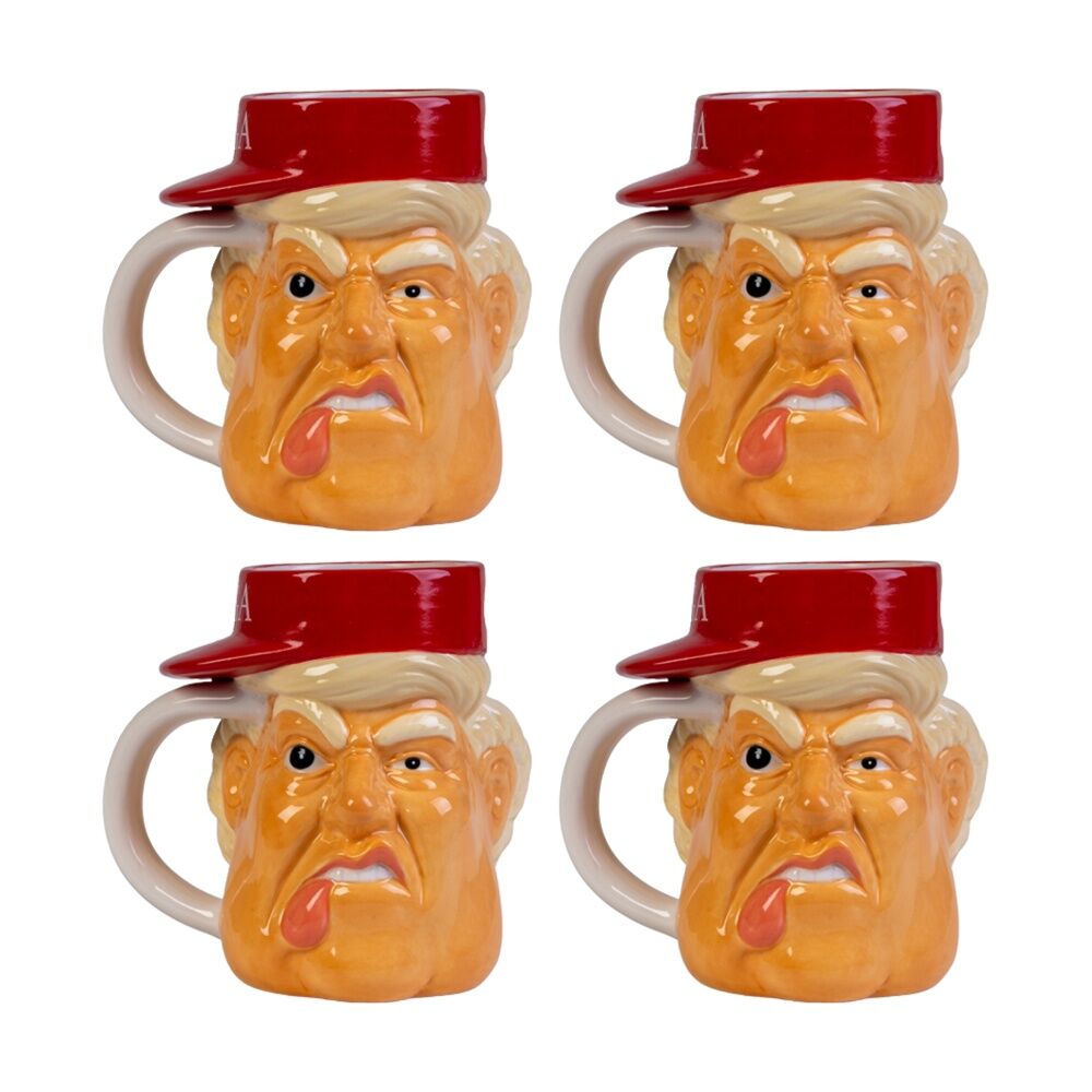 4PK MDI 3D Mug Donald Unique Design Novelty Ceramic Coffee Tea Multicolour