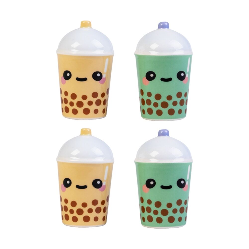 2x 2pc MDI Salt & Pepper Bubble Tea Kitchen Dining Accessory Set Multicolour