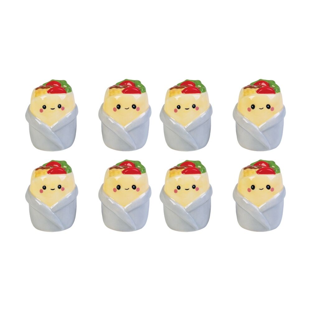 4x 2pc MDI Salt & Pepper Burrito Design Kitchen Dining Accessory Set Multicolour