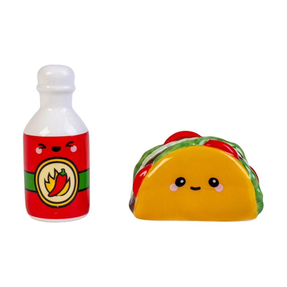 2x 2pc MDI Salt & Pepper Taco Design Kitchen Dining Accessory Set Multicolour