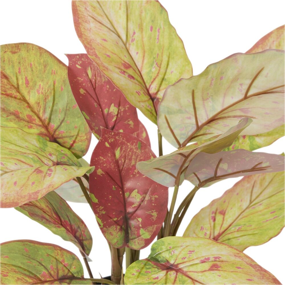 E Style Aglaonema Plant Potted Plastic Fabric Wire Green Red 42x34x46cm
