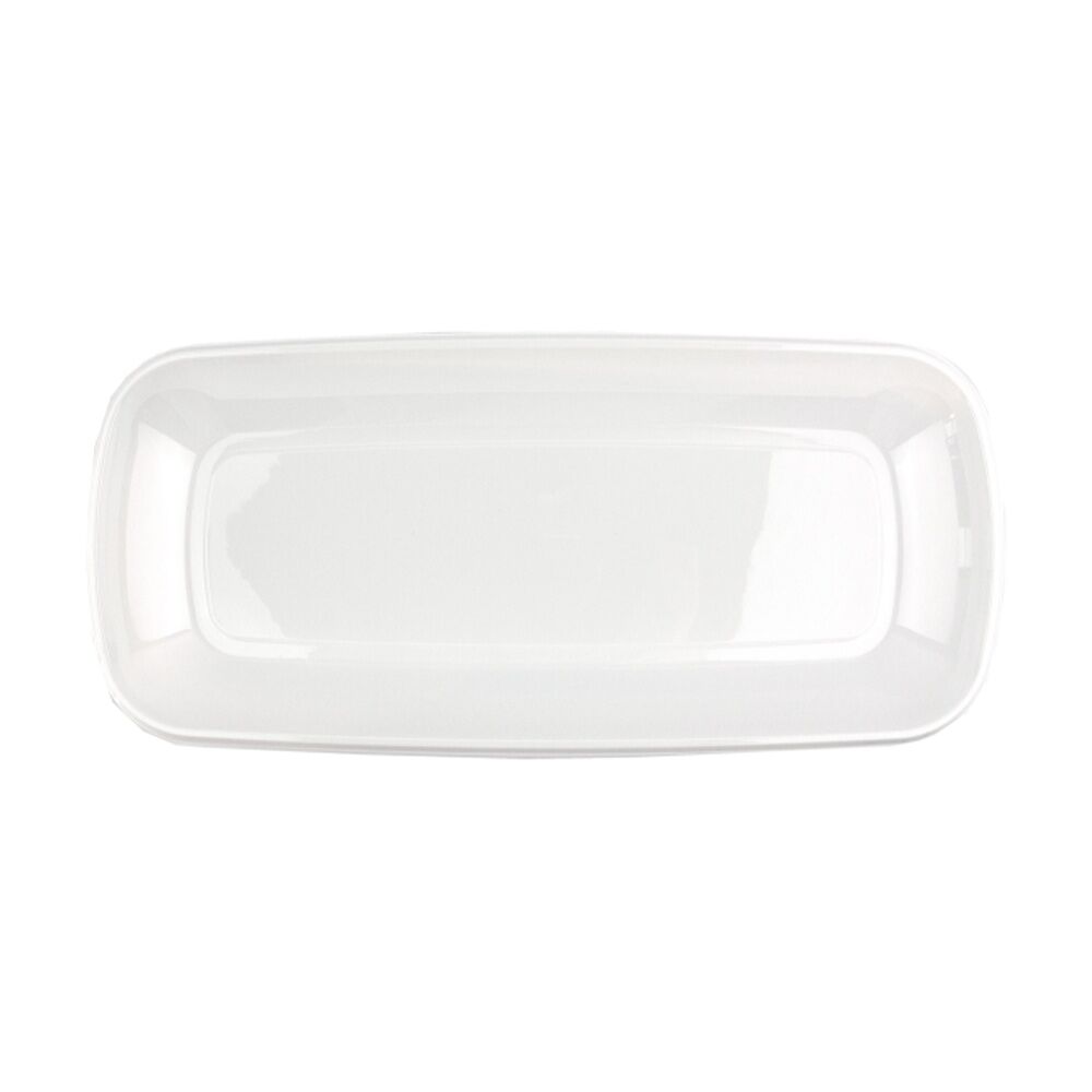 12x 2pc Partyware Rectangular Oblong Tray Set Serveware 555x225mm White