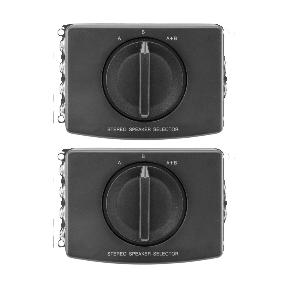 2PK Pro2 2 Way Stereo Speaker Switch A/ B/ A+B Selector Audio