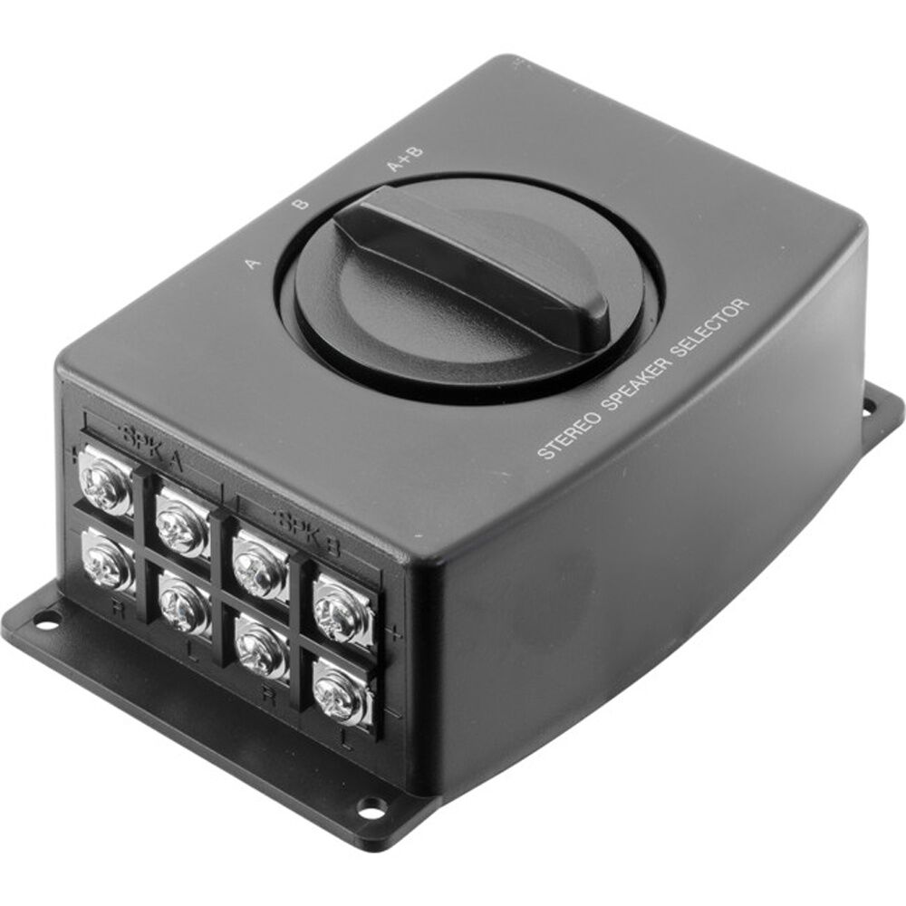 2PK Pro2 2 Way Stereo Speaker Switch A/ B/ A+B Selector Audio