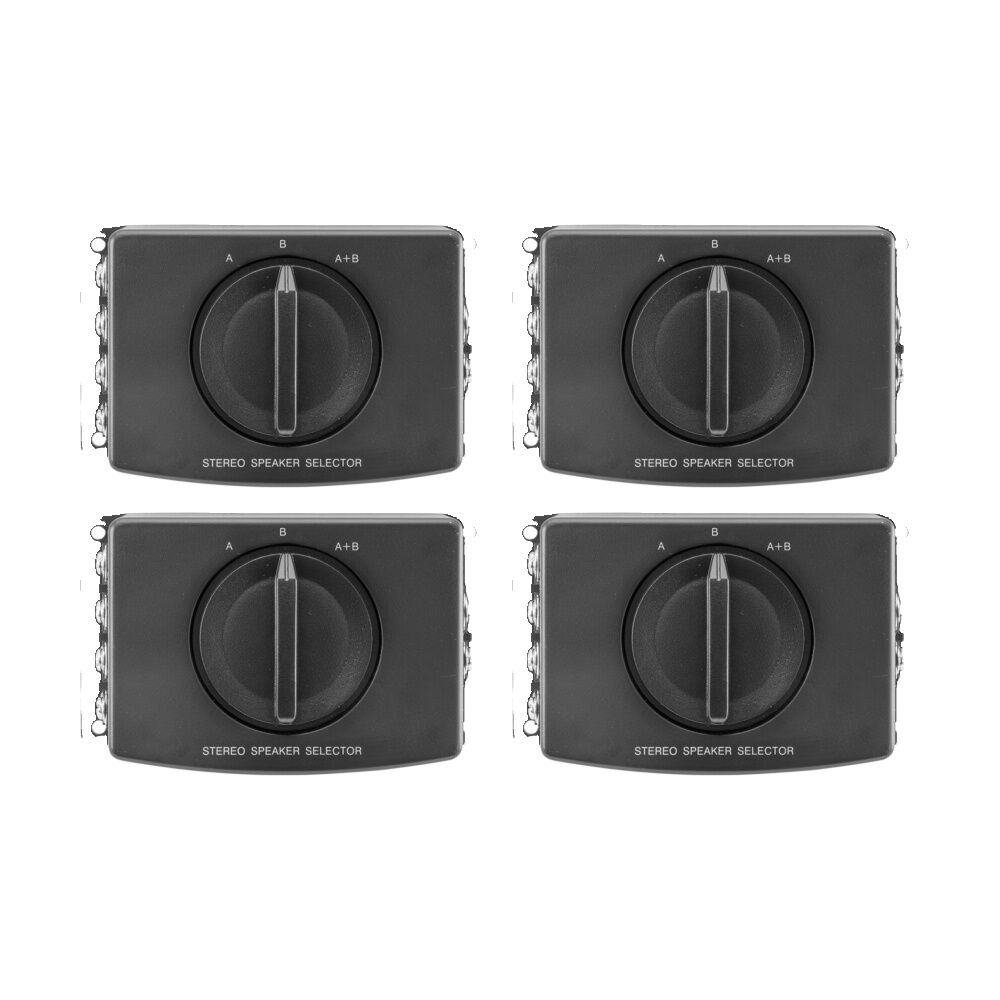 4PK Pro2 2 Way Stereo Speaker Switch A/ B/ A+B Selector Audio