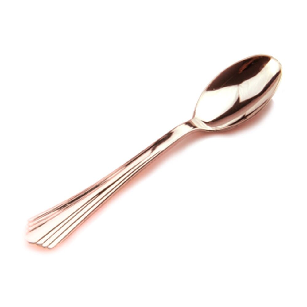 24x 12pc Partyware Heavy Duty Stainless Steel Spoon Set Tableware Rose Gold