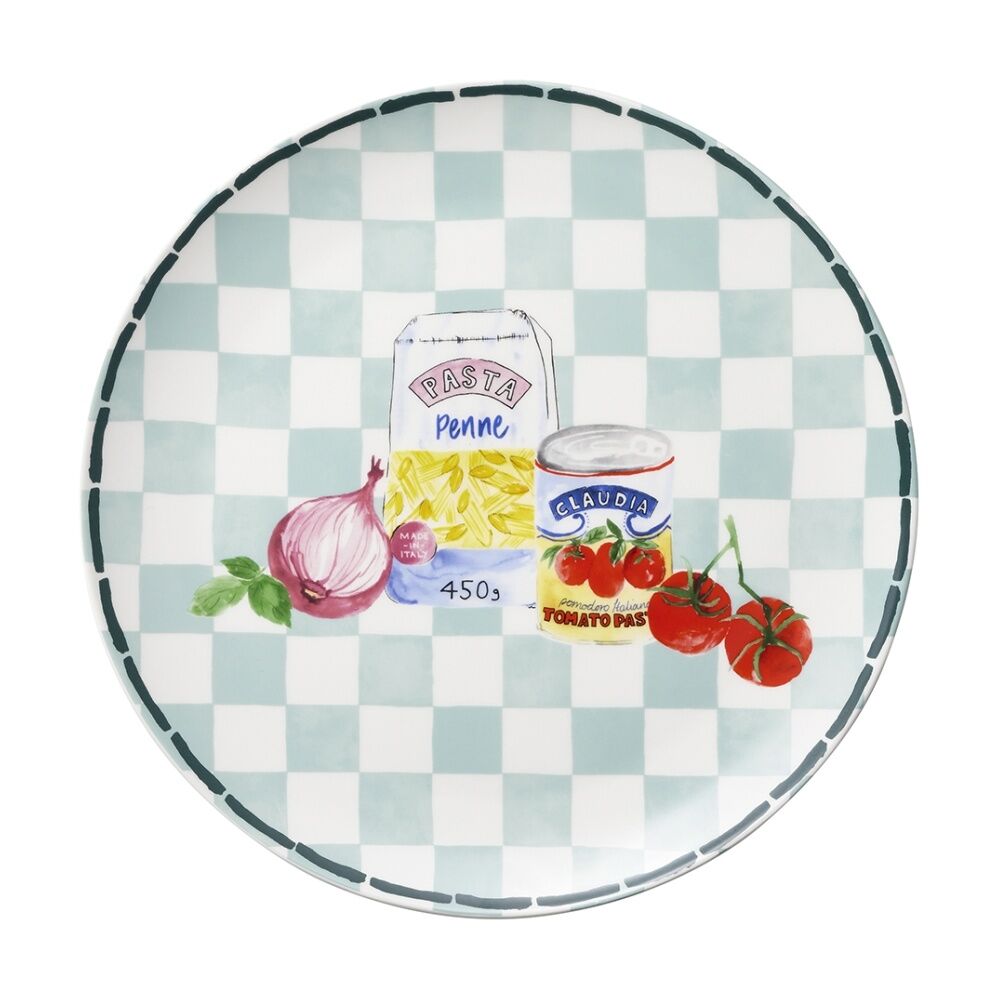 Porto Multicoloured Italian Inspired Valentina Round Serving Platter 33cm