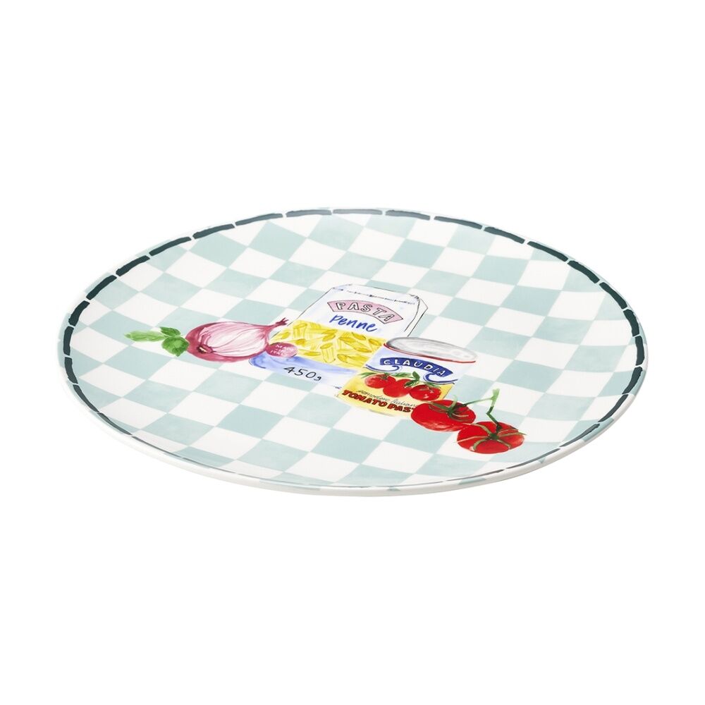 Porto Multicoloured Italian Inspired Valentina Round Serving Platter 33cm