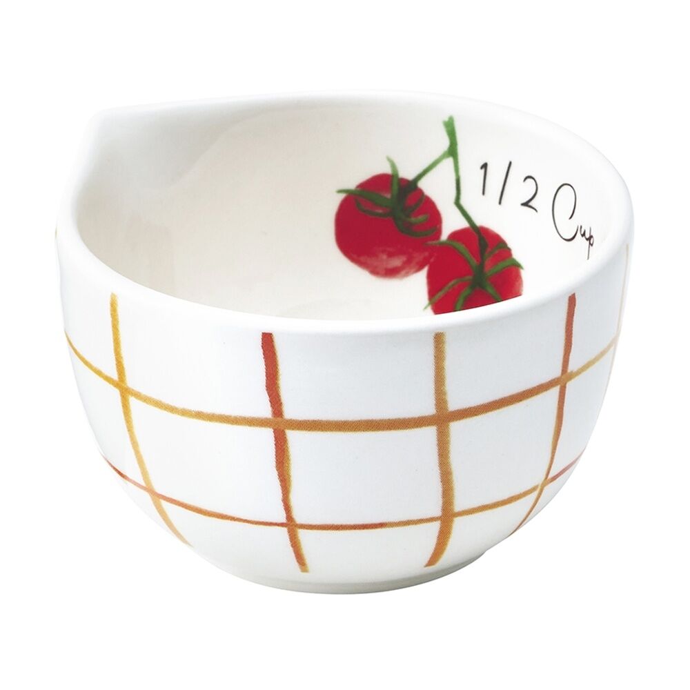 2x 4pc Porto Italian Inspired Multicoloured Valentina Measuring Cups Stoneware
