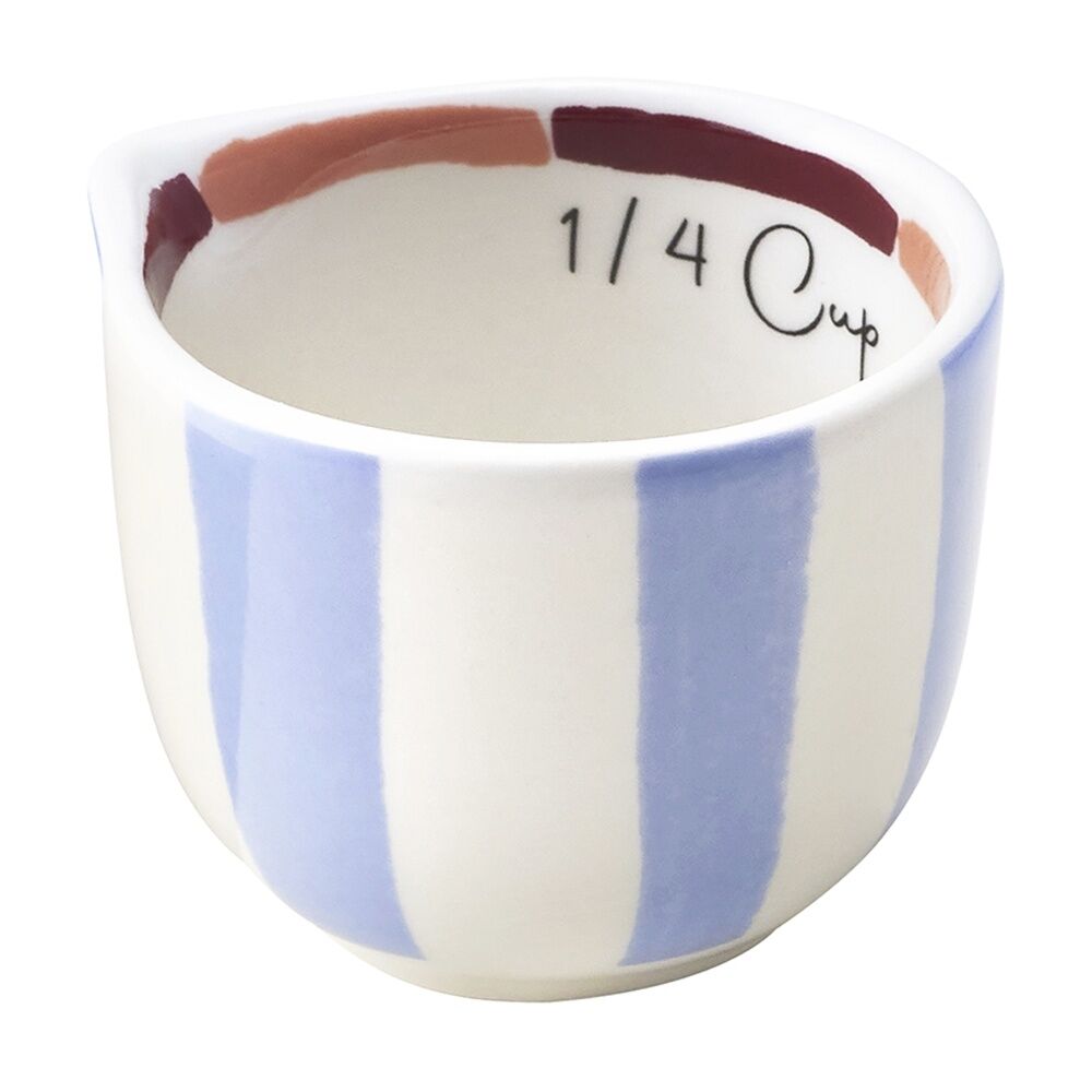 2x 4pc Porto Italian Inspired Multicoloured Valentina Measuring Cups Stoneware