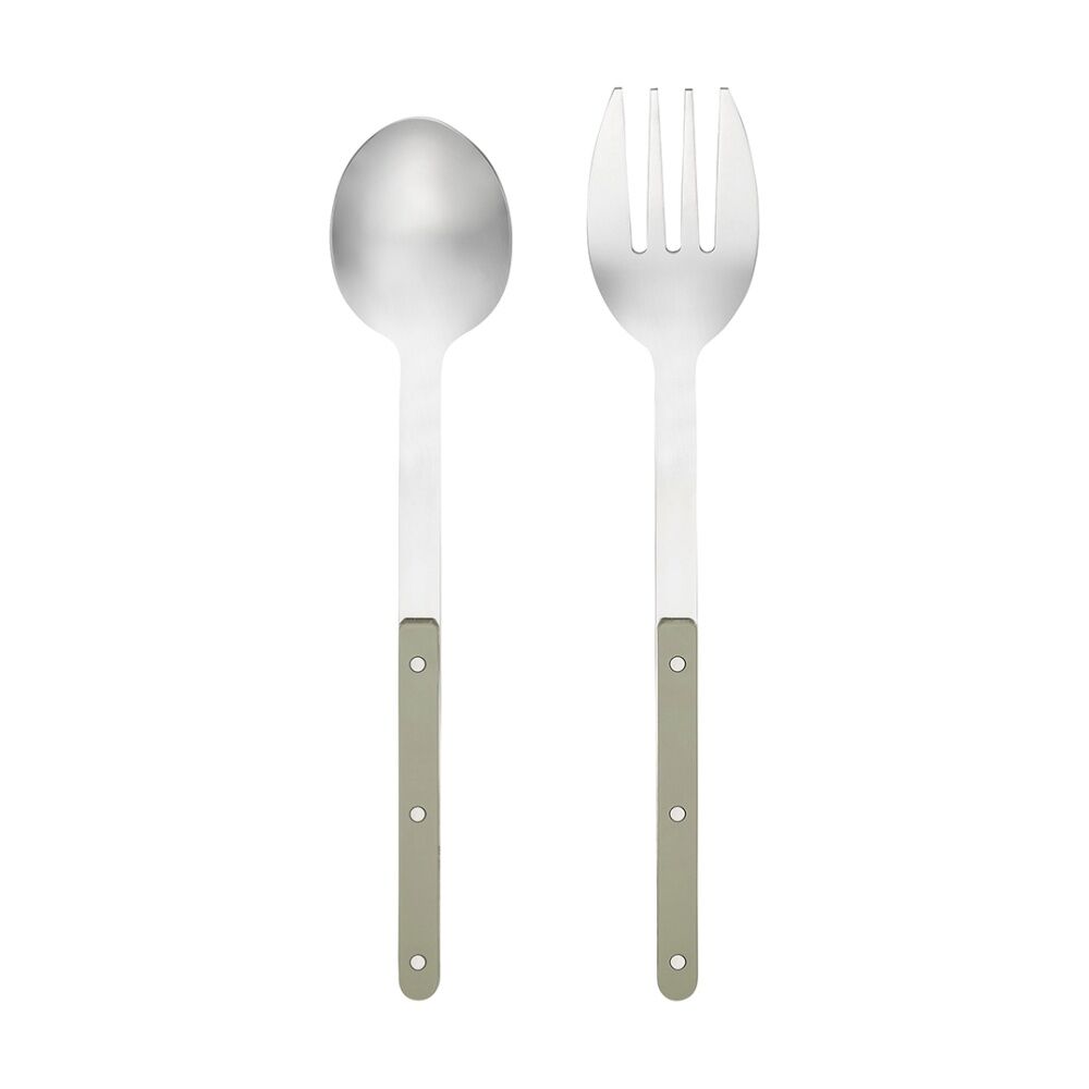 2x 2pc Porto Sona Salad Serving Cutlery/Utensils Set Sage Green