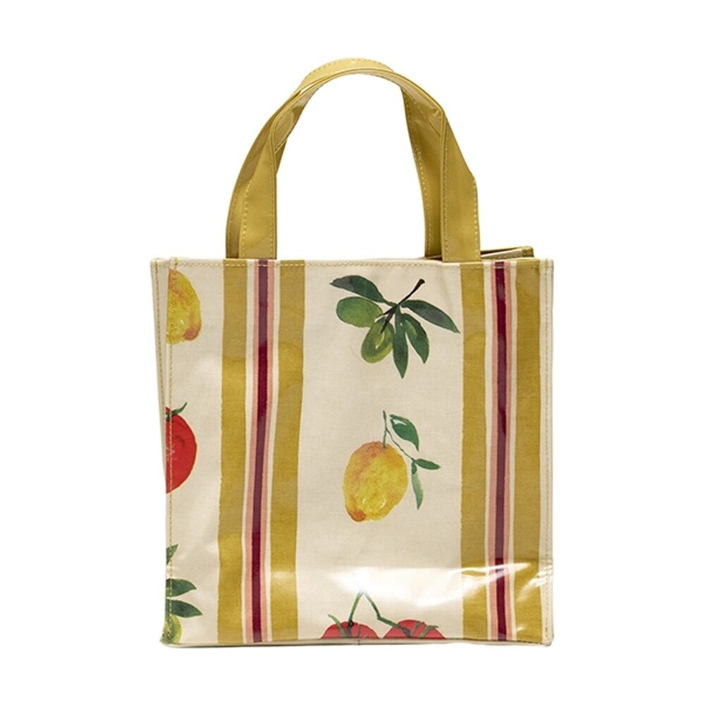 2PK Porto Italian food Inspired Valentina Cotton Tote Bag Golden Yellow 25x25cm
