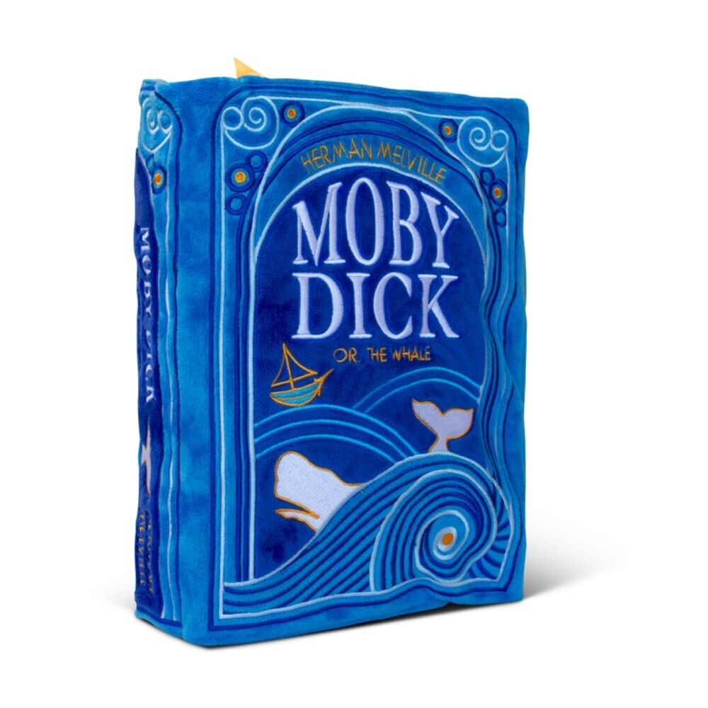 Punchkins XL Booksies Moby Dick Plush Book Blanket Cushion Blue