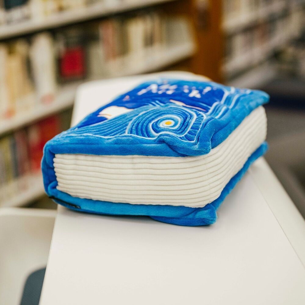 Punchkins XL Booksies Moby Dick Plush Book Blanket Cushion Blue