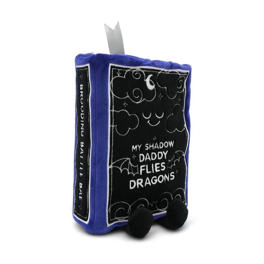 Punchkins Plush Book Shadow Daddy Flies Dragons Blanket Cushion Black/Blue
