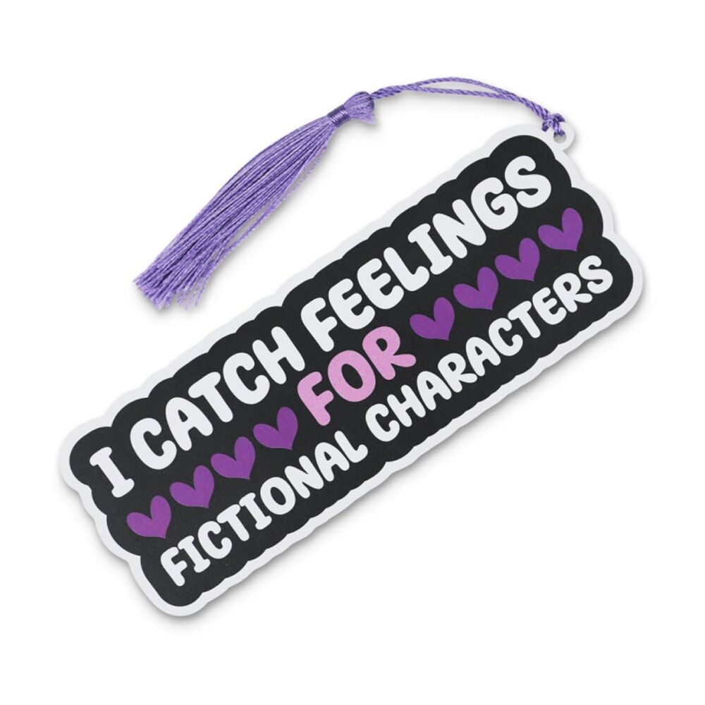 12x Punchkins Catch Feelings Water-Resistant PVC Bookmark W/ Tassel Multicolour