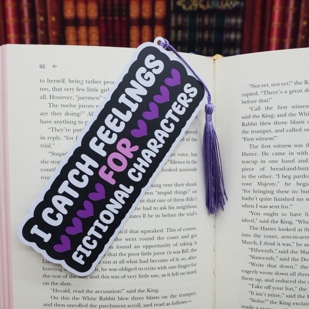 12x Punchkins Catch Feelings Water-Resistant PVC Bookmark W/ Tassel Multicolour