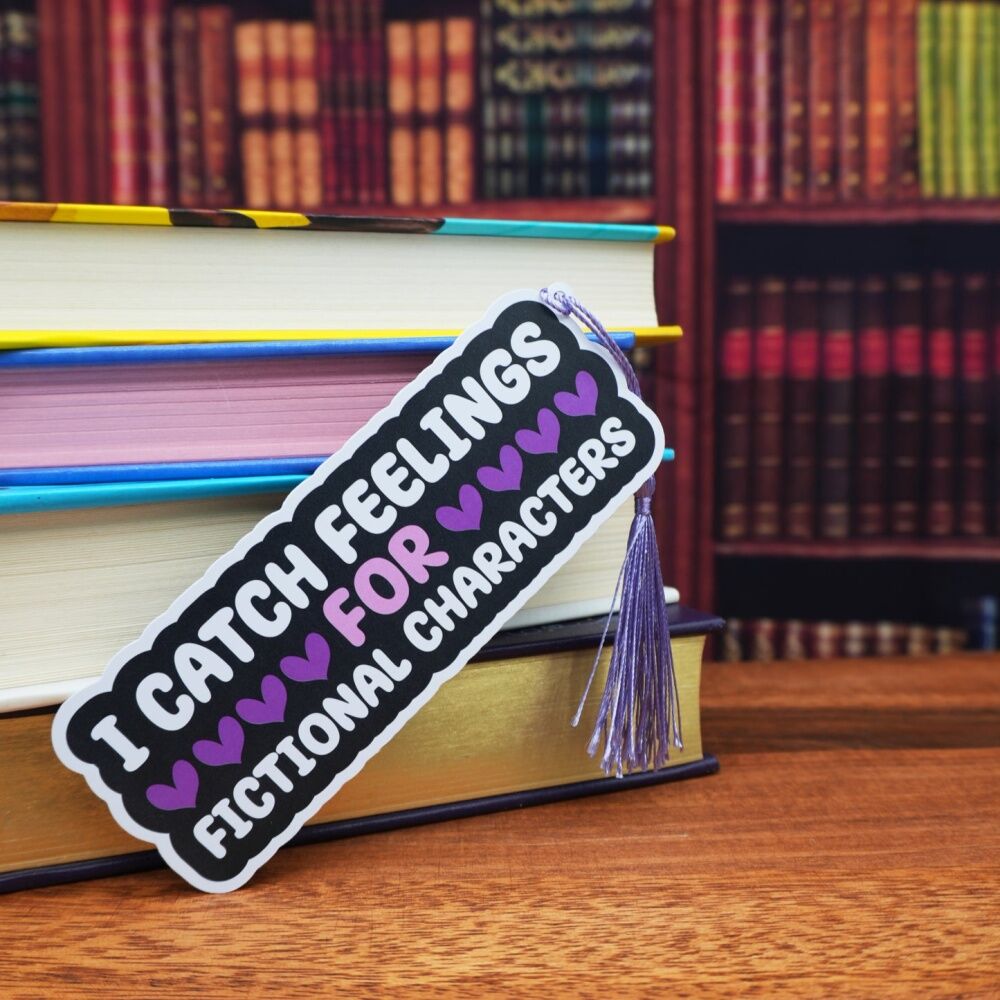 12x Punchkins Catch Feelings Water-Resistant PVC Bookmark W/ Tassel Multicolour