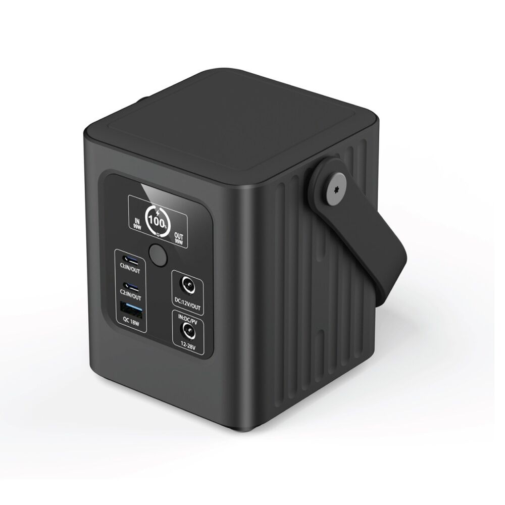 Nrg Vault 100W Portable Power Station Compact Battery Charging Pack Black