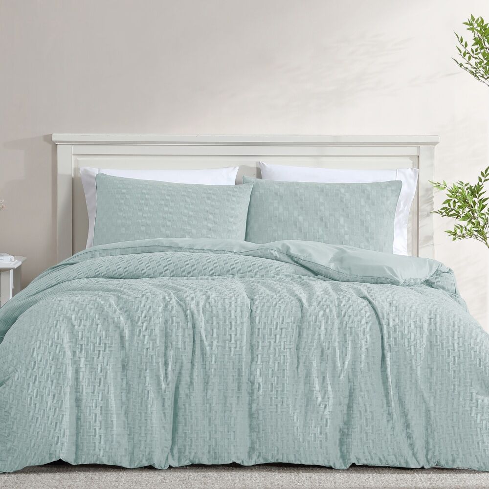 3pc Ardor Alexander Quilt Cover Set Soft Textured Bedding Seamist