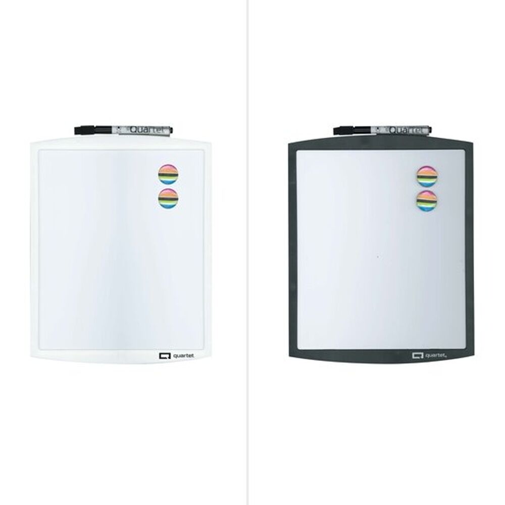 6x Quartet Magnetic Dry Erase Compact Whiteboard 230x280mm White/Black