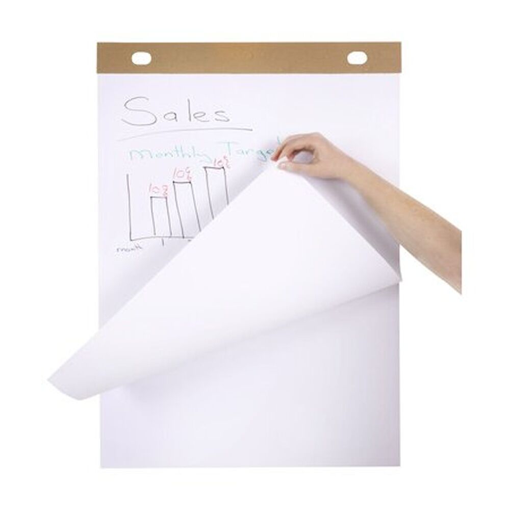 2x Quartet Flipchart Pad 20 Sheets Recycled Paper 600x850mm White