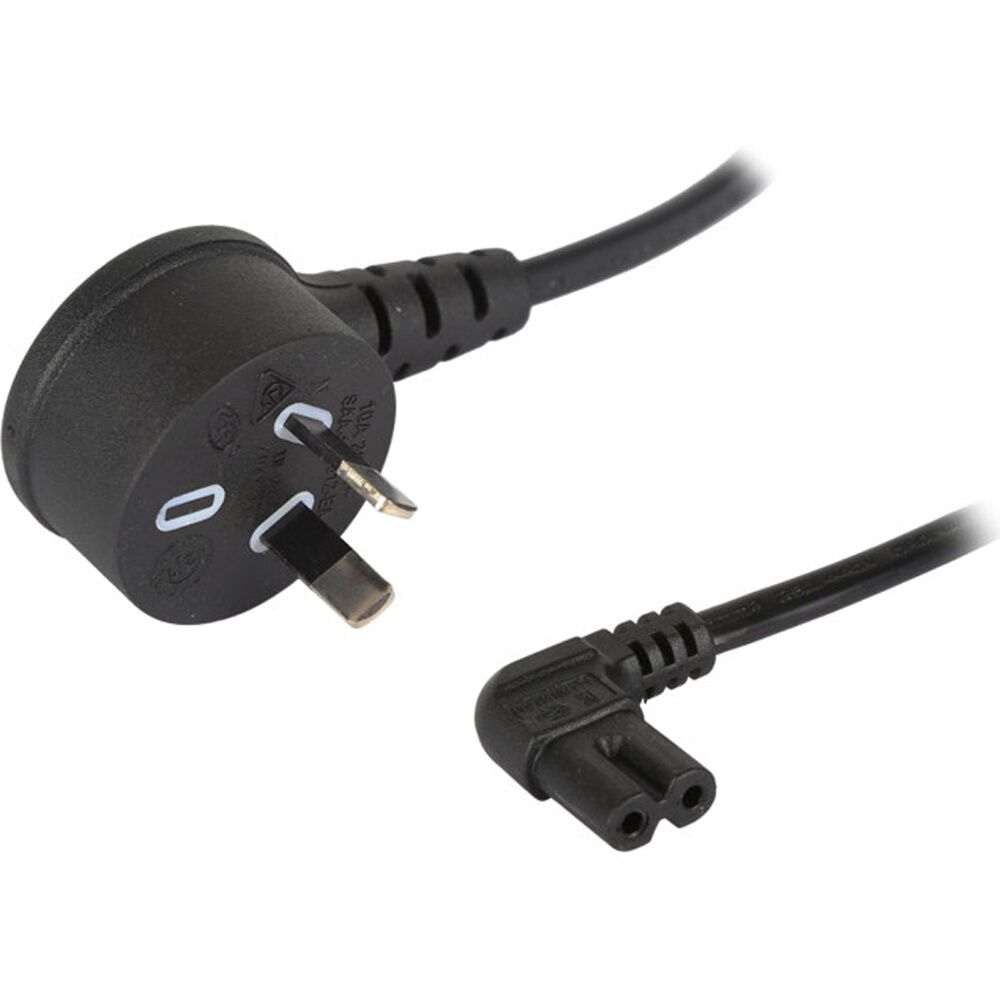 3PK 5M 240V AC Mains To Figure 8 Iec-C7 Right Angle Both Ends Power Cable