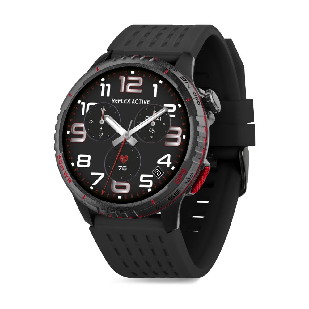 Reflex Active SeaVenture 5ATM Water Resistant Smart Watch Black/Red