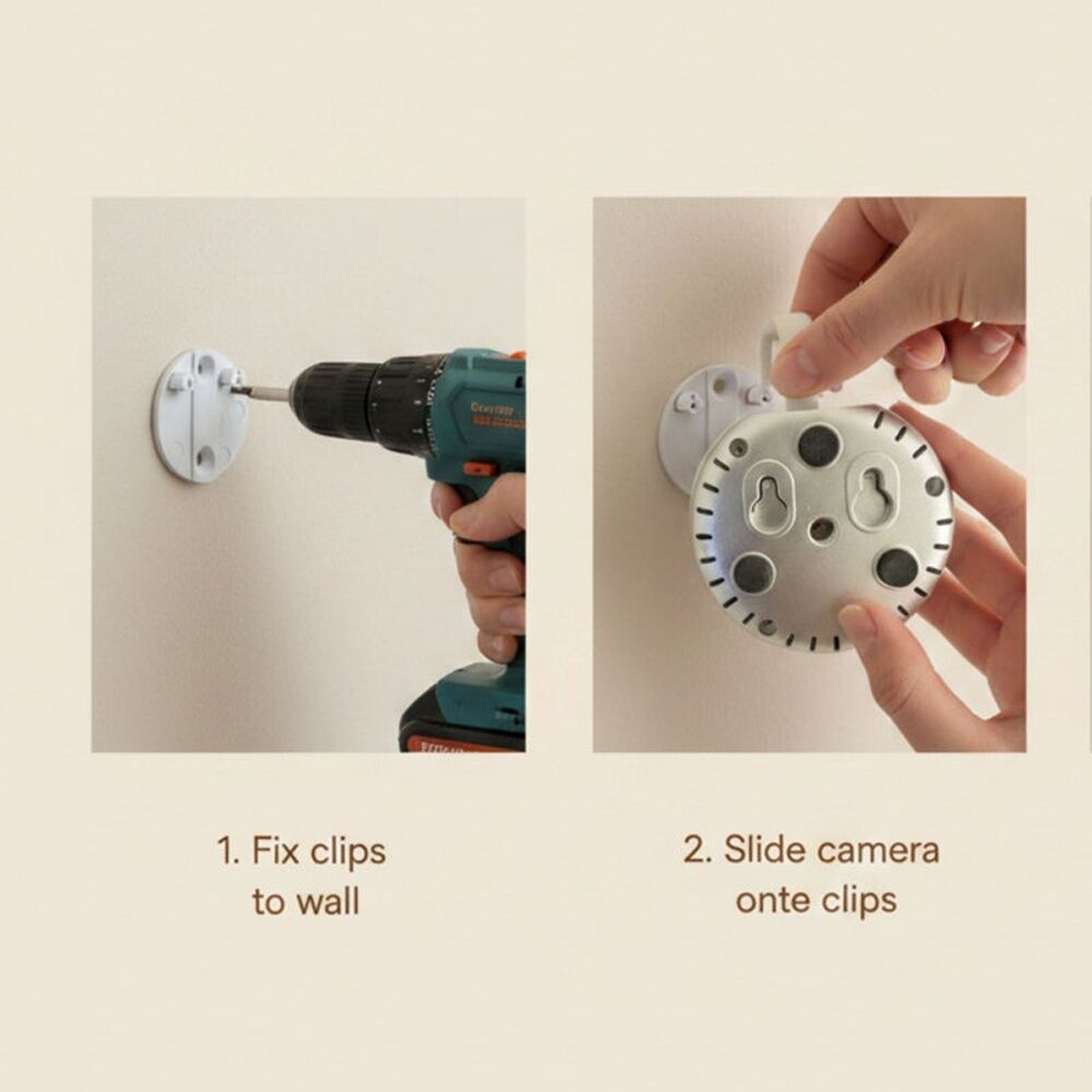 2PK Baby Studio Notto Compatible Camera Pan Tilt White