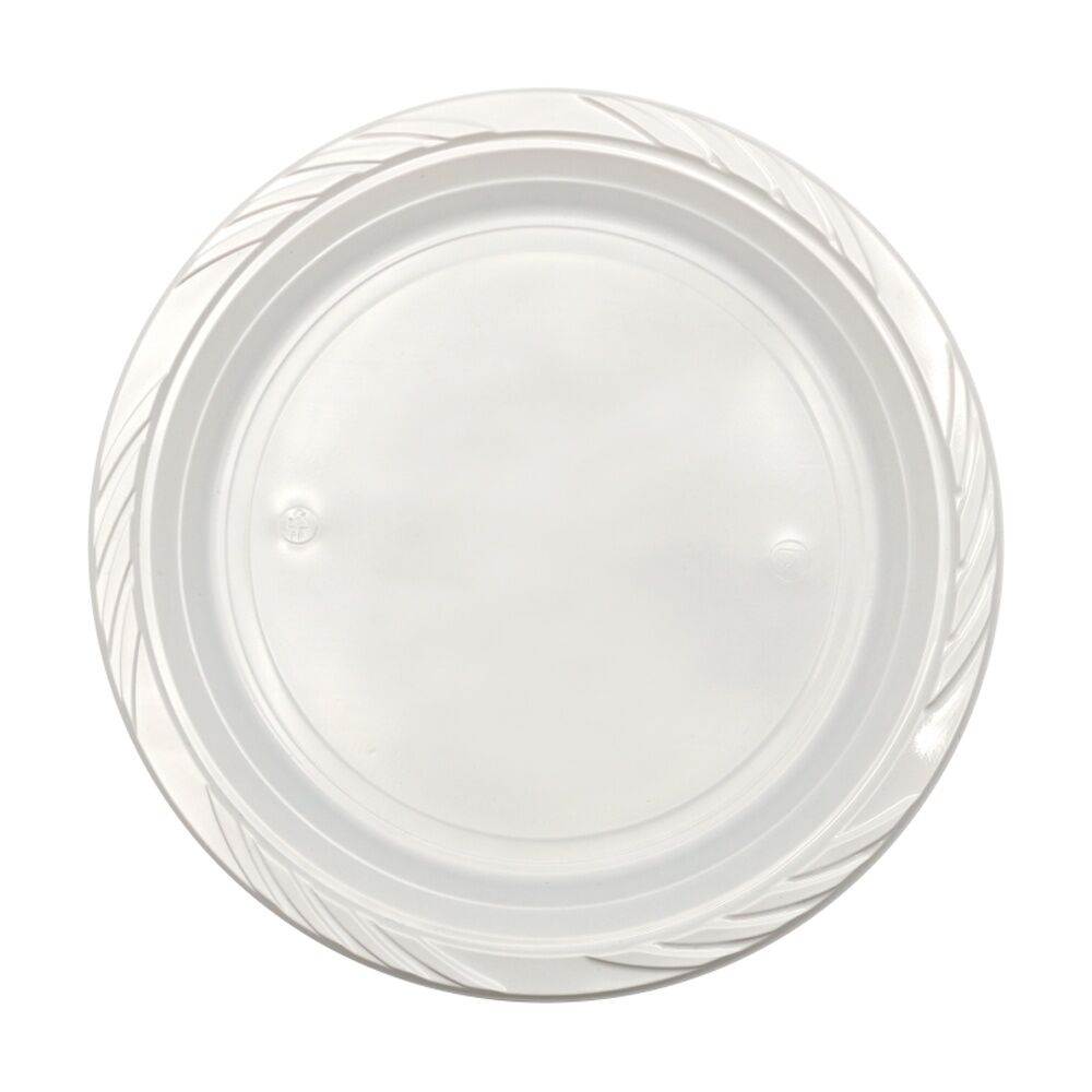 20x 25pc Partyware Reusable Dinner Plates Set Tableware 250mm White