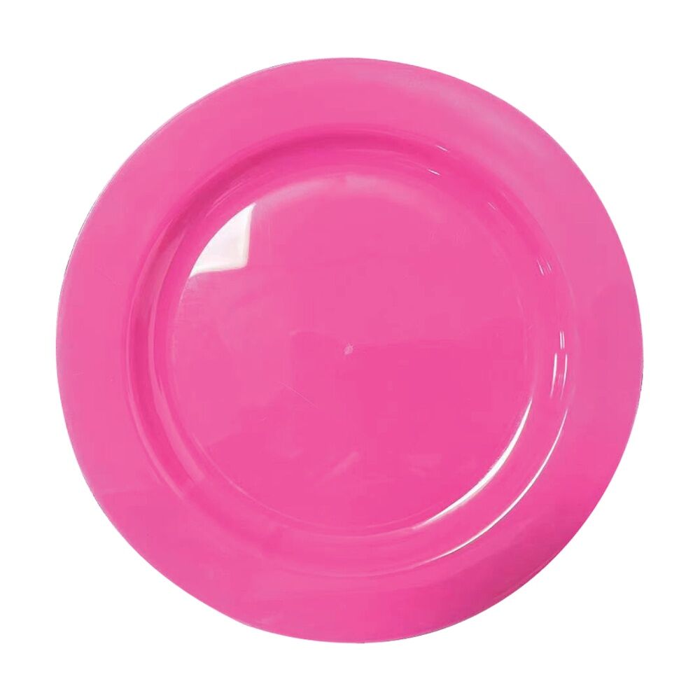 24x 10pc Partyware Reusable Dinner Plates Set Tableware 230mm Pink