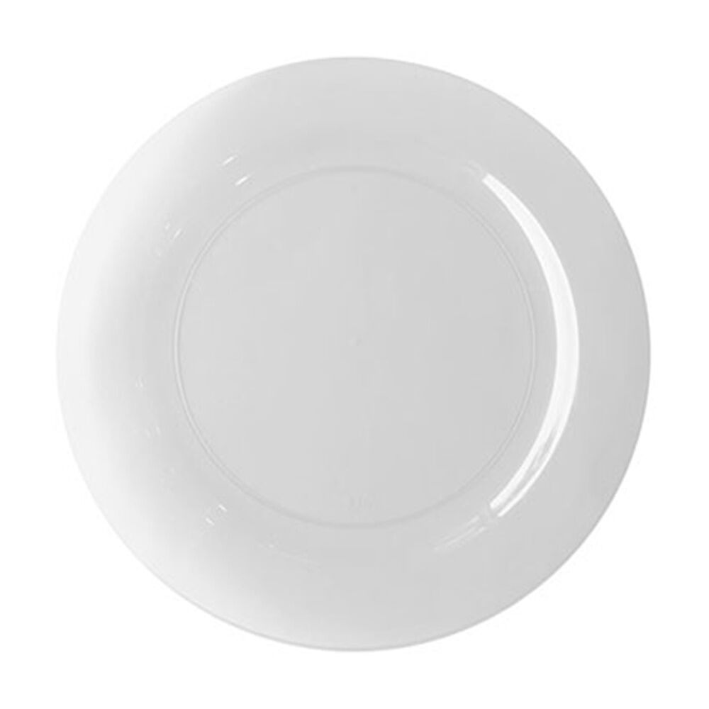 12x 12pc Partyware Reusable Snack Plates Set Tableware 180mm White