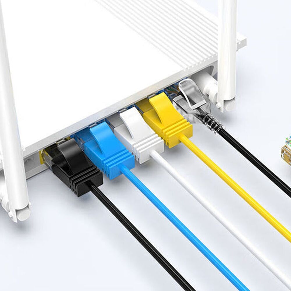 10PK Cruxtec Ultra-Thin CAT6A UTP Ethernet Cable Orange 1m Gold-Plated RJ45