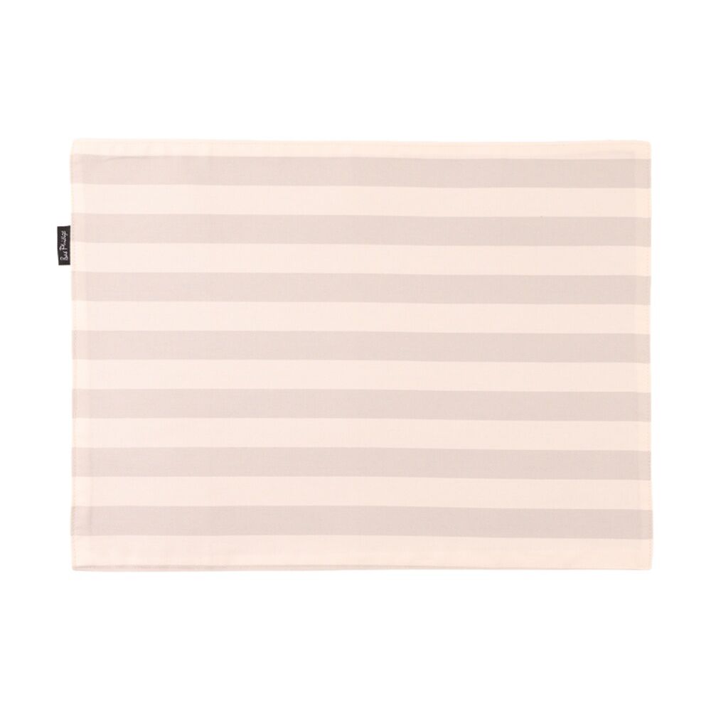 4pc Bas Phillips Printed Linen Looks Placemat Set Natural Stripes 33x45cm