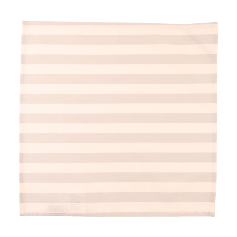 2x 4pc Bas Phillips Printed Linen Looks Napkin Set Natural Stripes 45cm