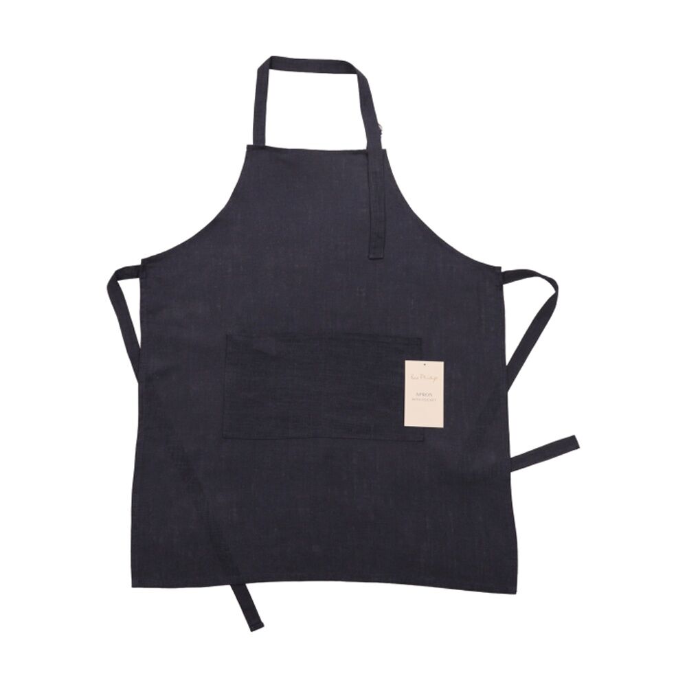 2PK Bas Phillips Kitchen Apron Linen Tencel Adjustable With Pocket Navy