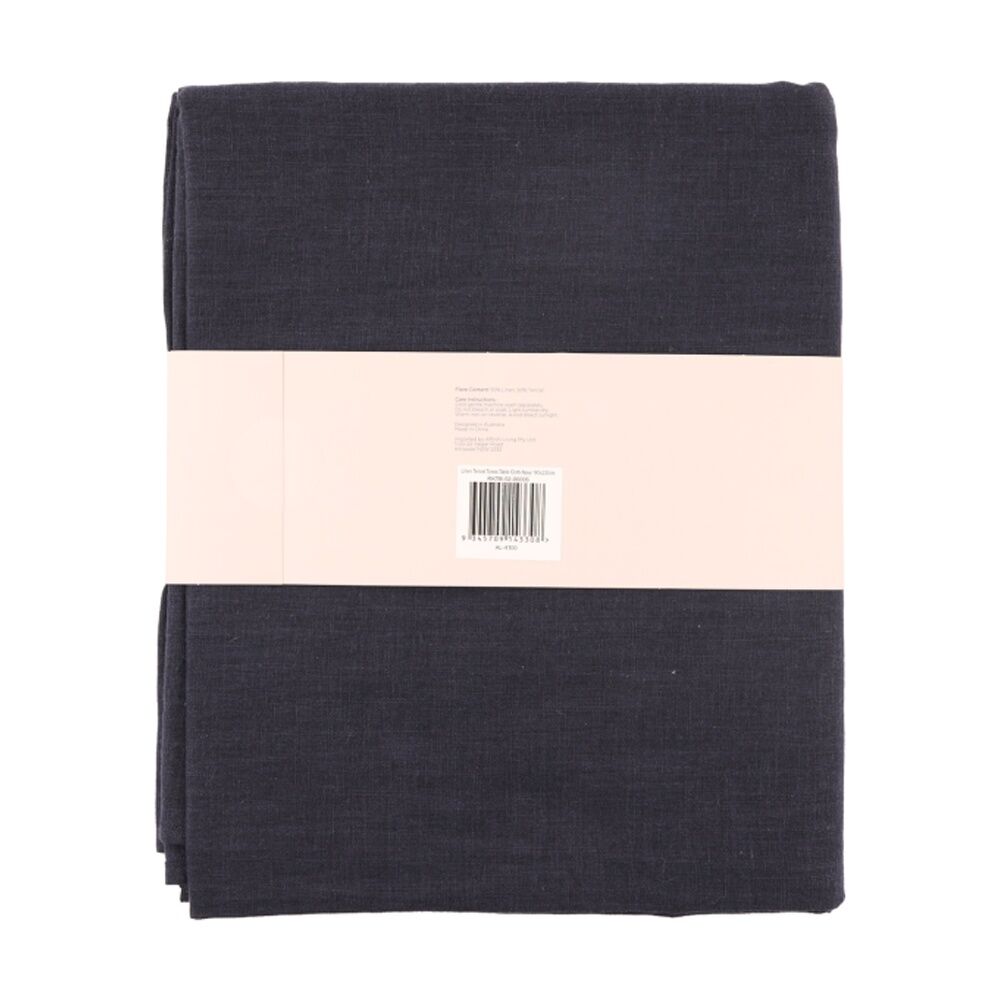 Bas Phillips Linen Tencel Table Cloth Kitchen Textile Navy Medium 140x230cm