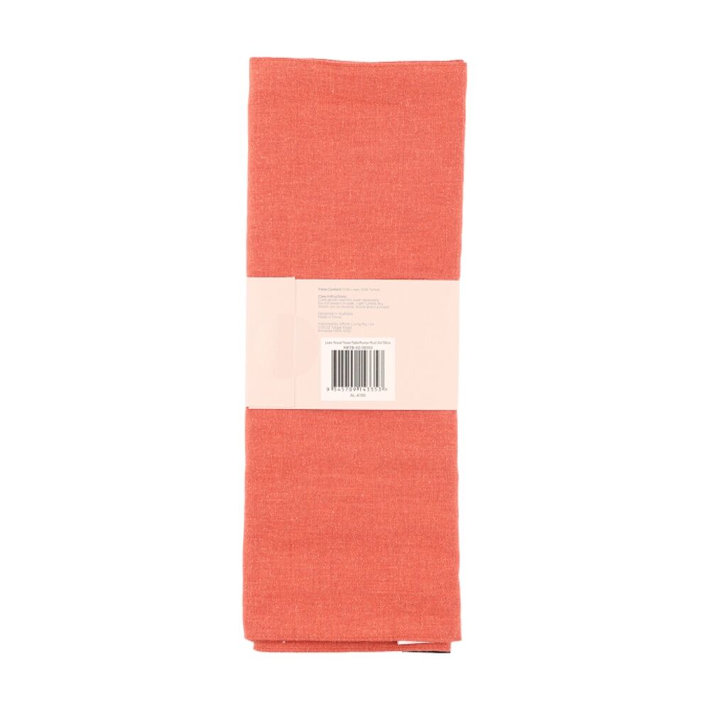 Bas Phillips Linen Tencel Table Runner Kitchen Textile Rust Small 35x150cm