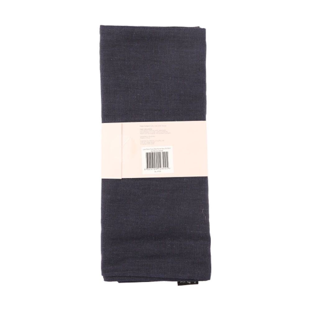 Bas Phillips Linen Tencel Table Runner Kitchen Textile Navy MED 35x180cm