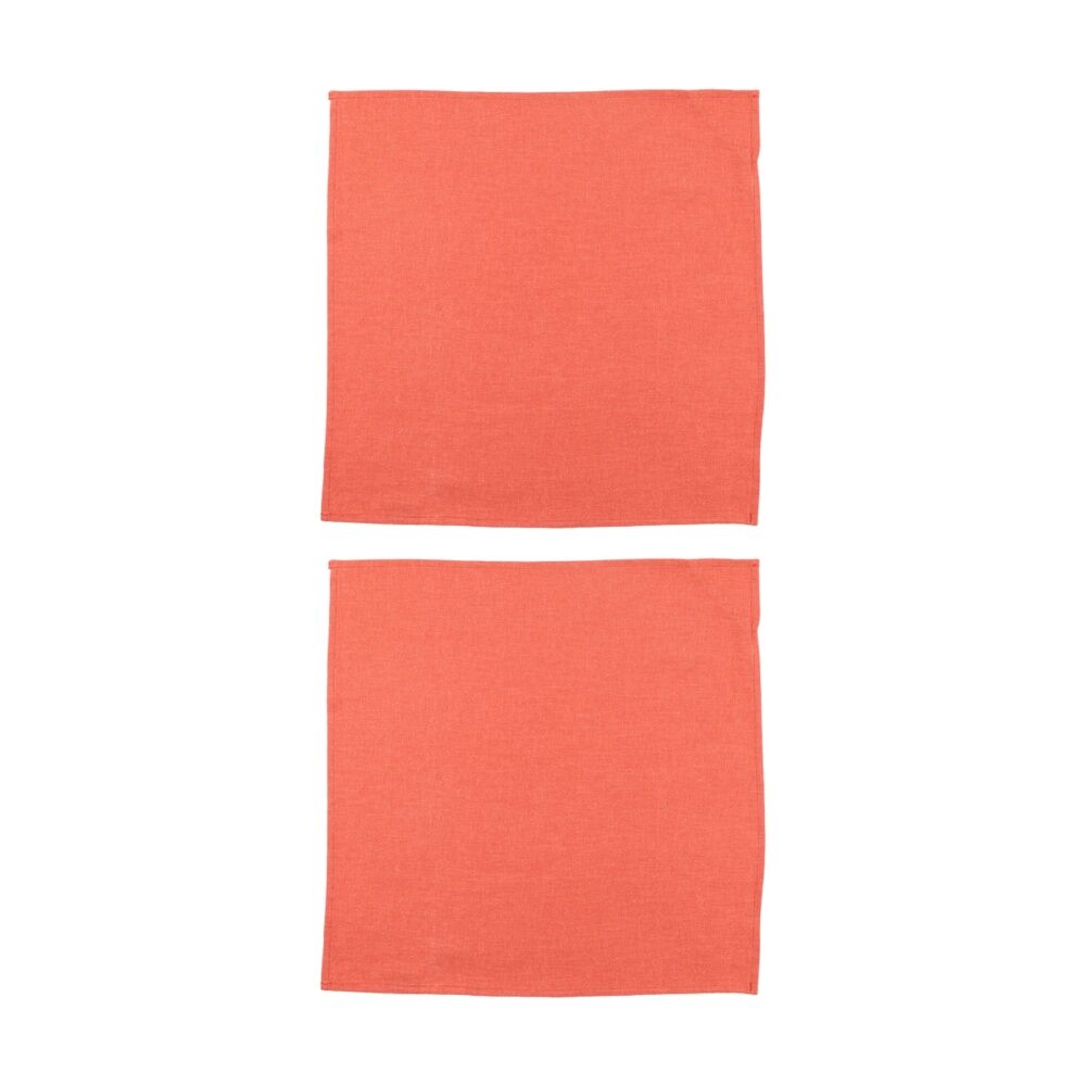 2x 4pc Bas Phillips Linen Tencel Napkins Set Kitchen Textile Rust 45cm