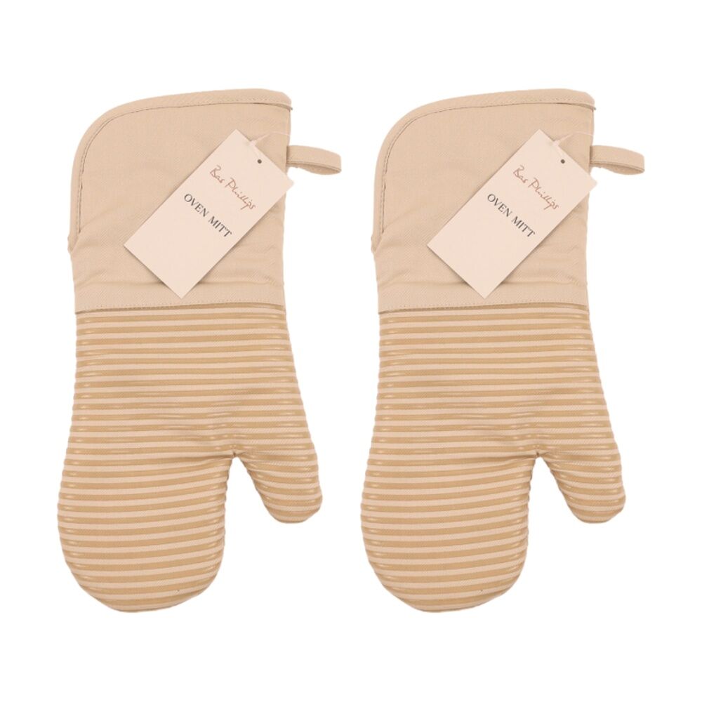 2PK Bas Phillips Essentials Cotton Oven Mitt Kitchen Linen Beach 18x36cm